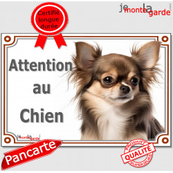 Chihuahua, plaque portail "Attention au Chien" 2 tailles LUX D