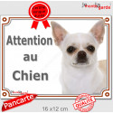 Chihuahua, plaque portail "Attention au Chien" 2 tailles LUX D