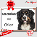 Bouvier Bernois, plaque portail "Attention au Chien" 24 cm LUX